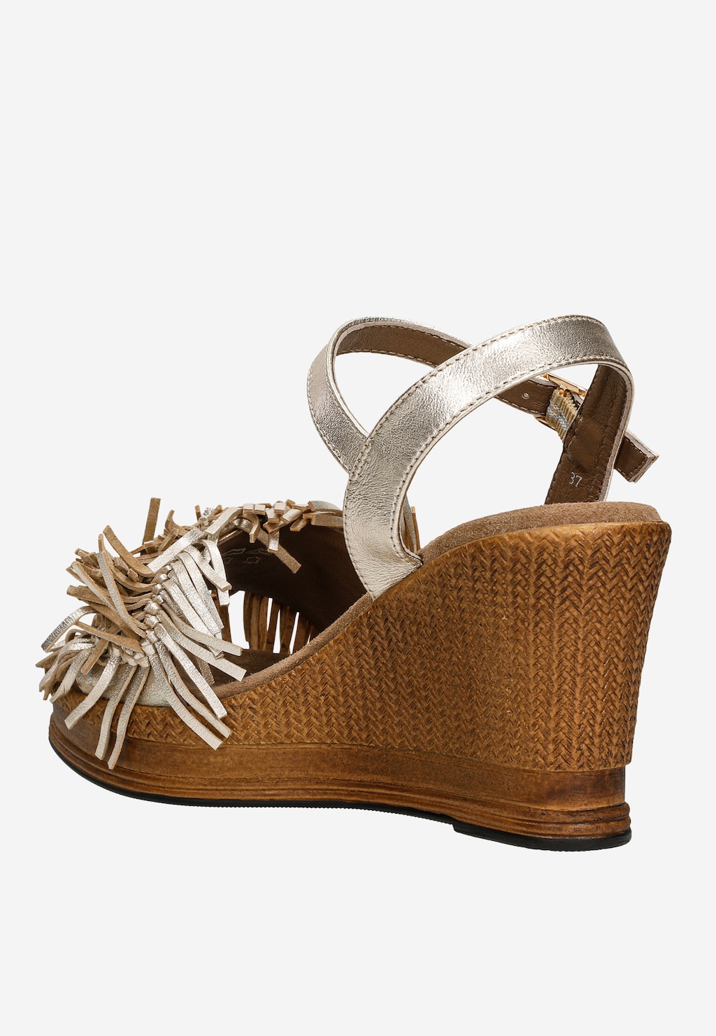 Zlaté sandále na vysokej platforme 76184-58 Widok 4