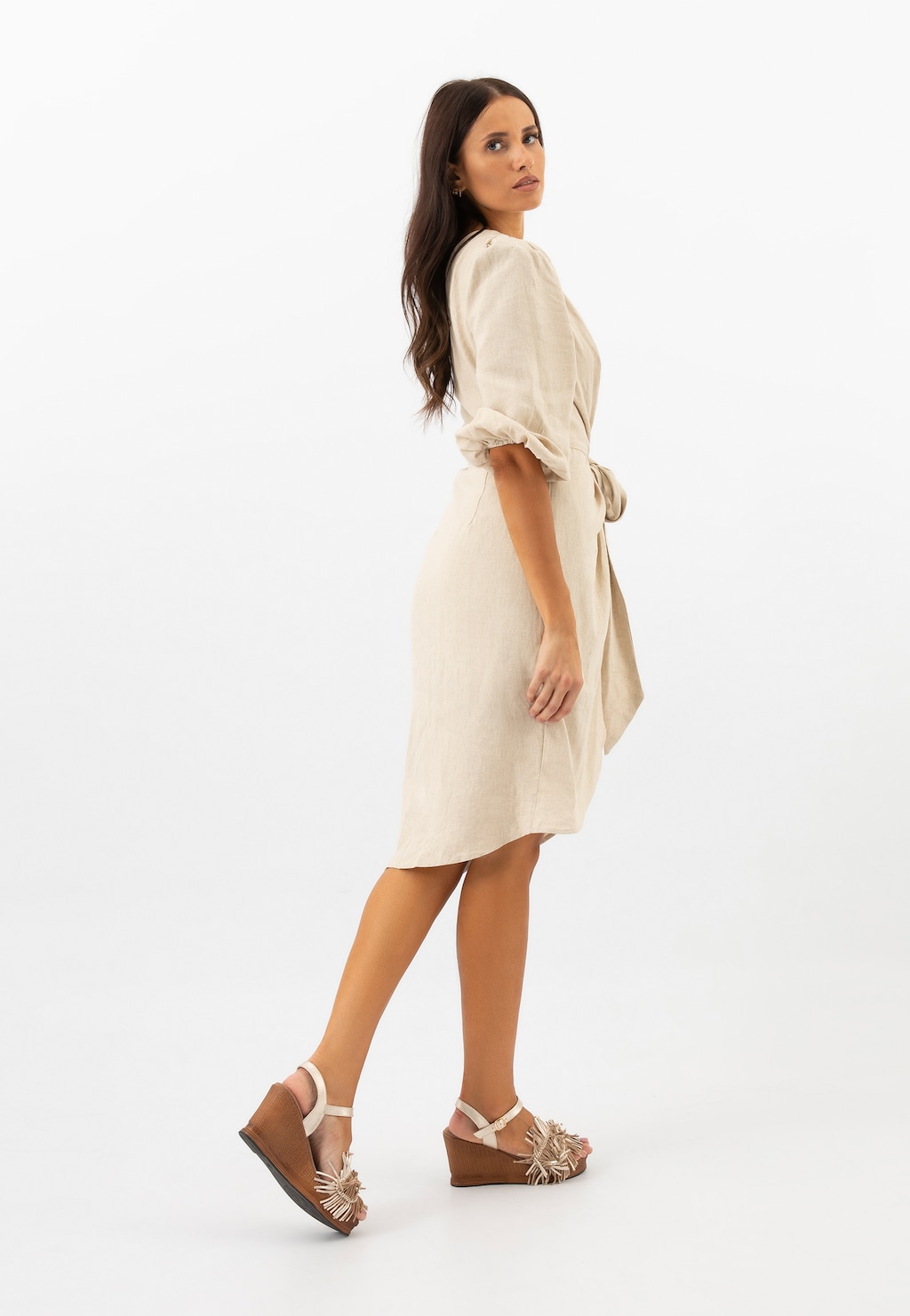 Zlaté sandále na vysokej platforme 76184-58 Widok 8