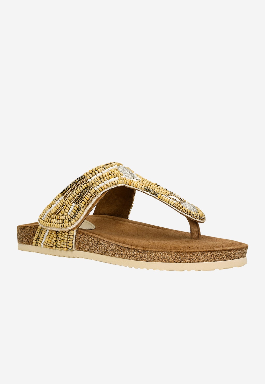 Béžové žabky v boho stylu 74128-14 Widok 3