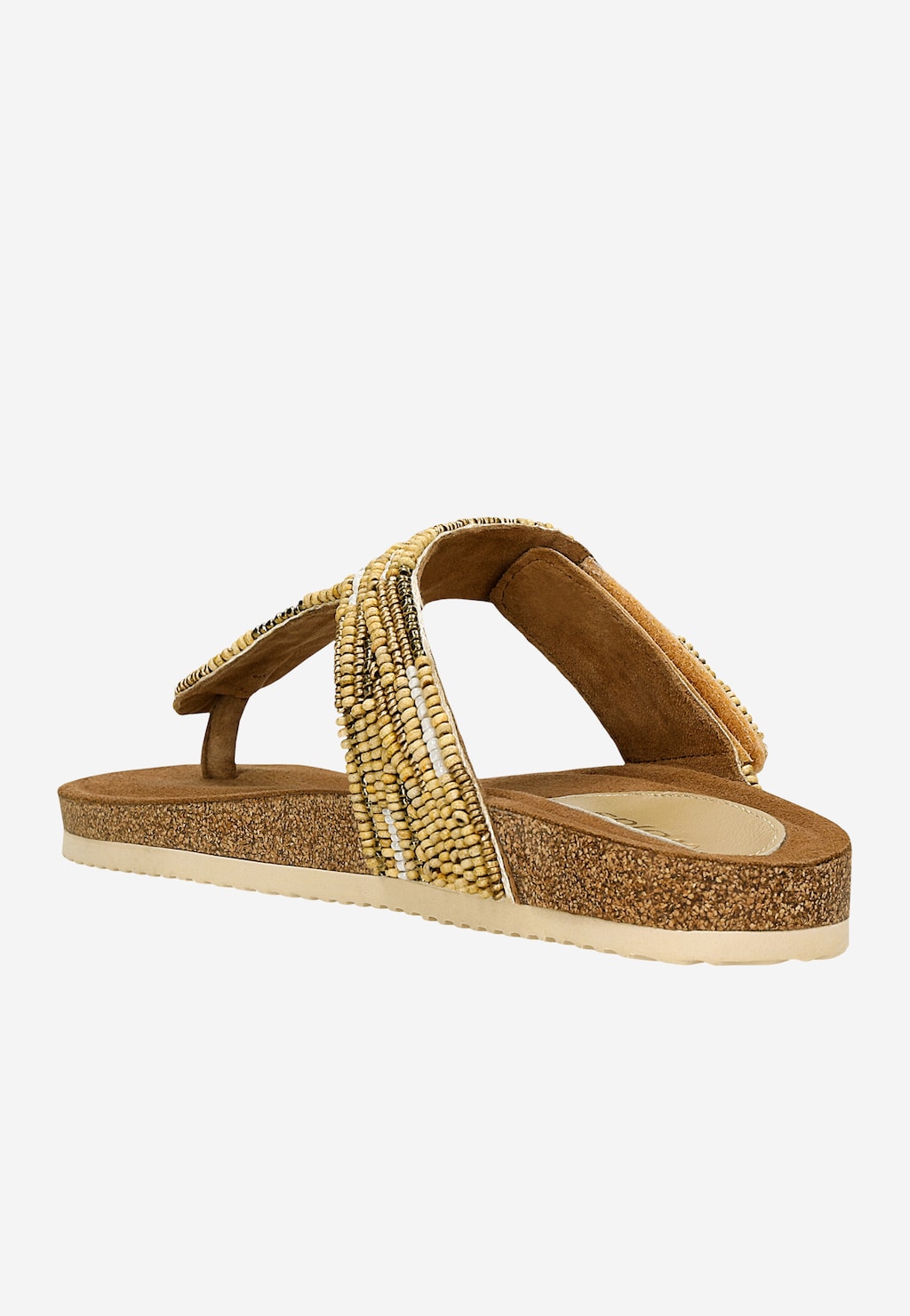 Béžové žabky v boho stylu 74128-14 Widok 4