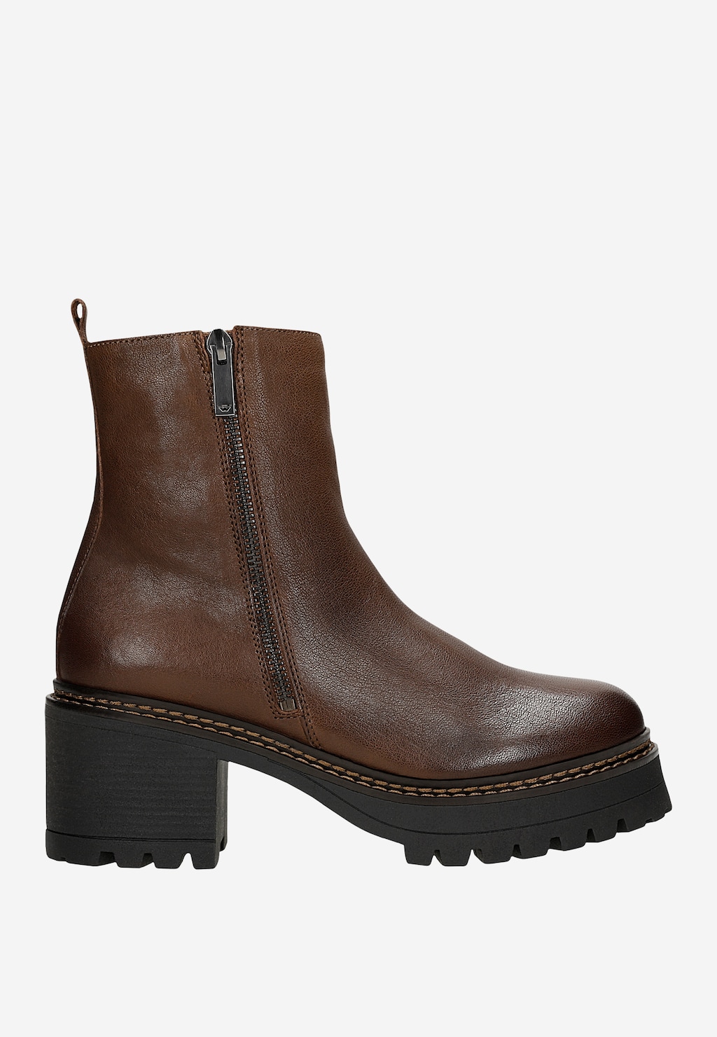 Hnědé dámské kotníkové boty s zateplením 55233-52 Widok 2