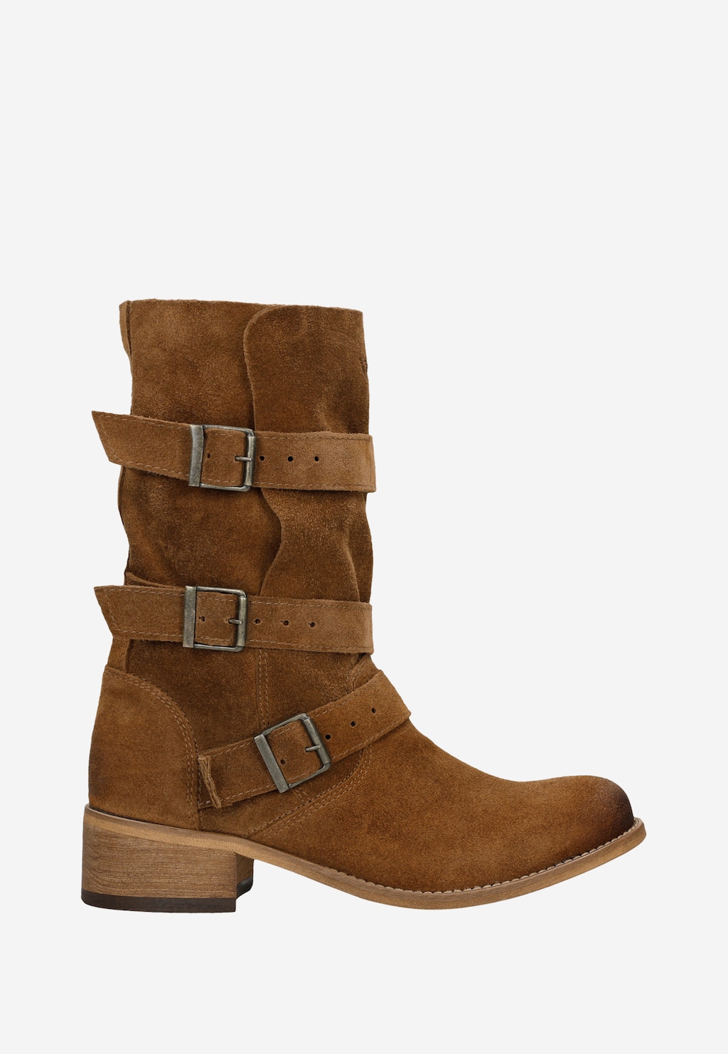 Hnědá dámská kotníková obuv s ozdobnými přezkami 55069-62 Widok 2