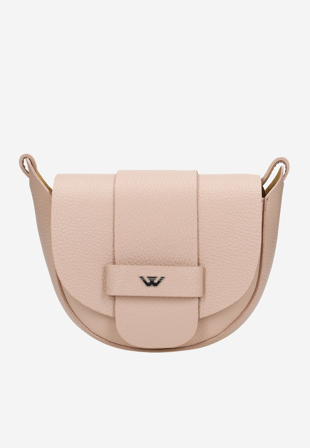 Půlměsícová kožená kabelka ve světle růžové barvě 9816-54 Widok 2