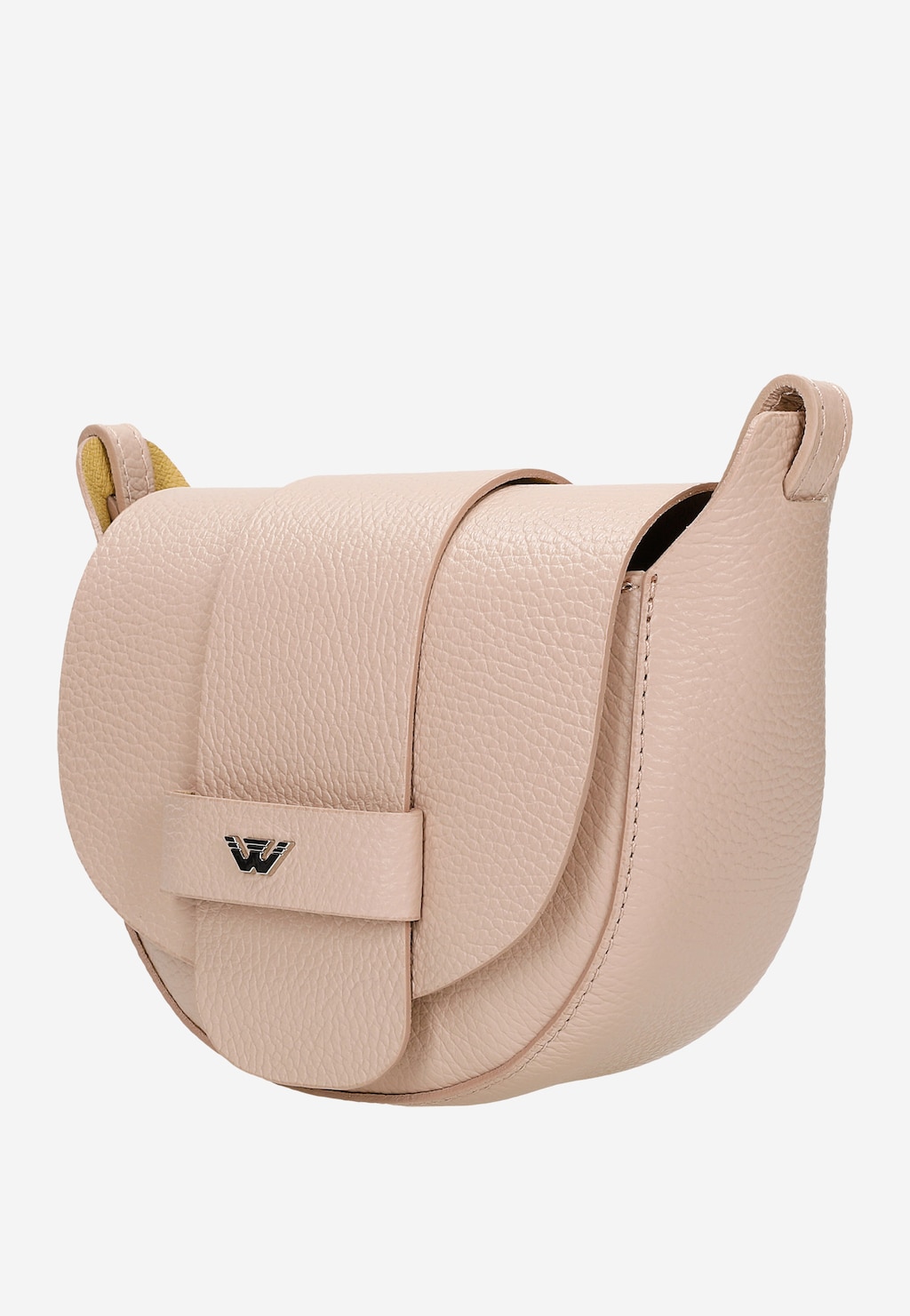 Půlměsícová kožená kabelka ve světle růžové barvě 9816-54 Widok 3