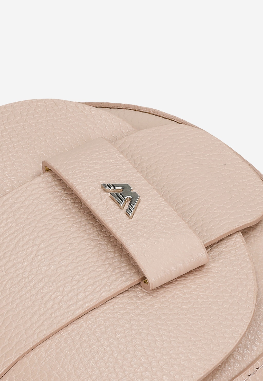 Půlměsícová kožená kabelka ve světle růžové barvě 9816-54 Widok 7
