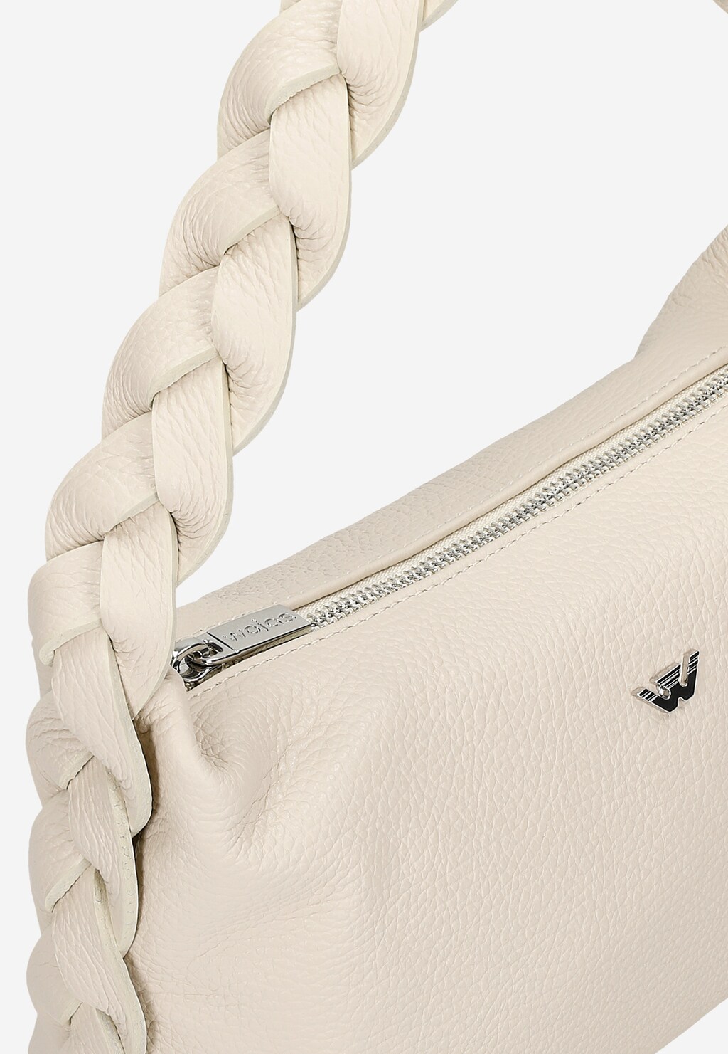 Malá béžová dámská kabelka s pletenou rukojetí 80389-54 Widok 7