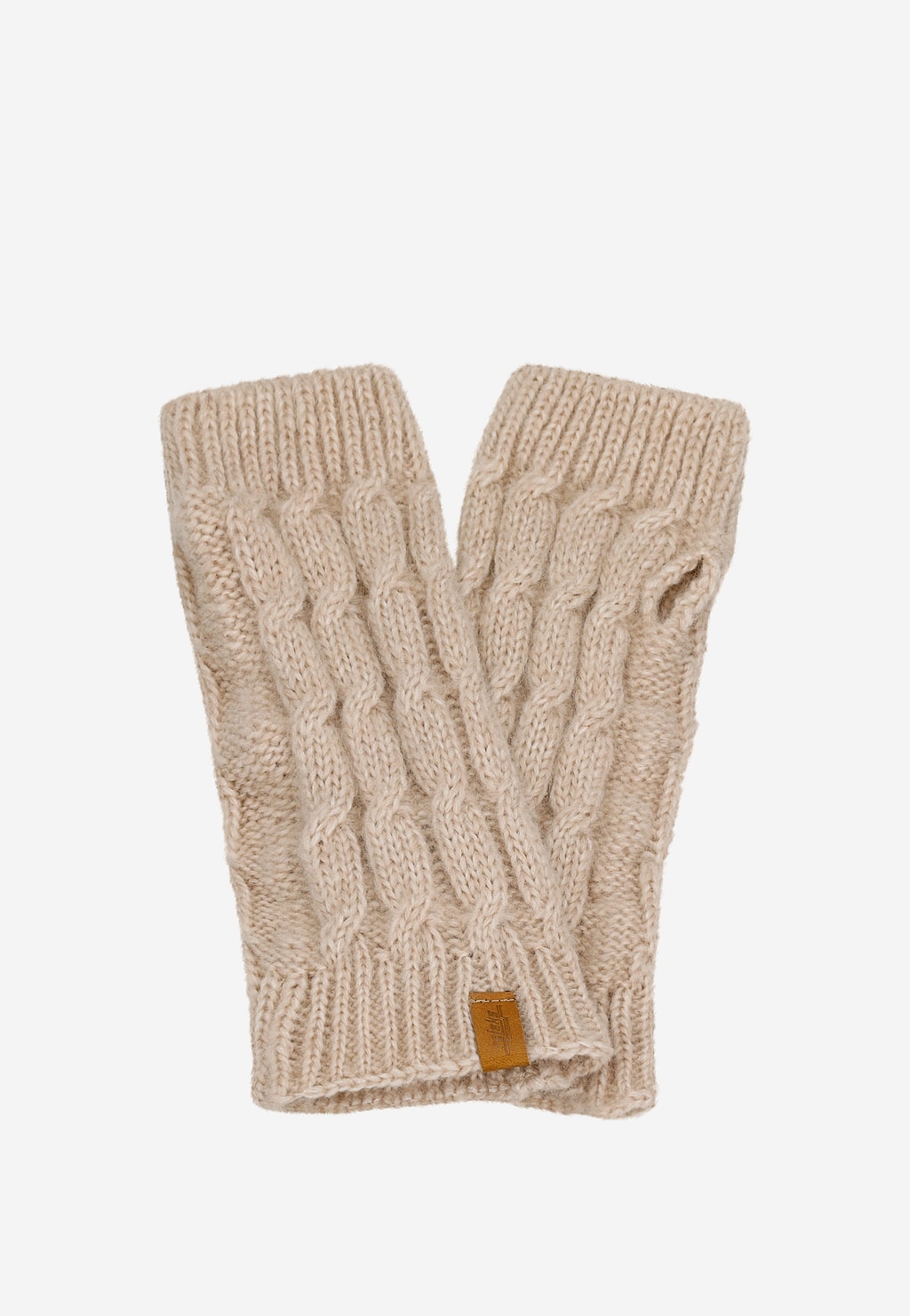 RELAKS beżowe mitenki z wełny merino R95005-84 Widok 1