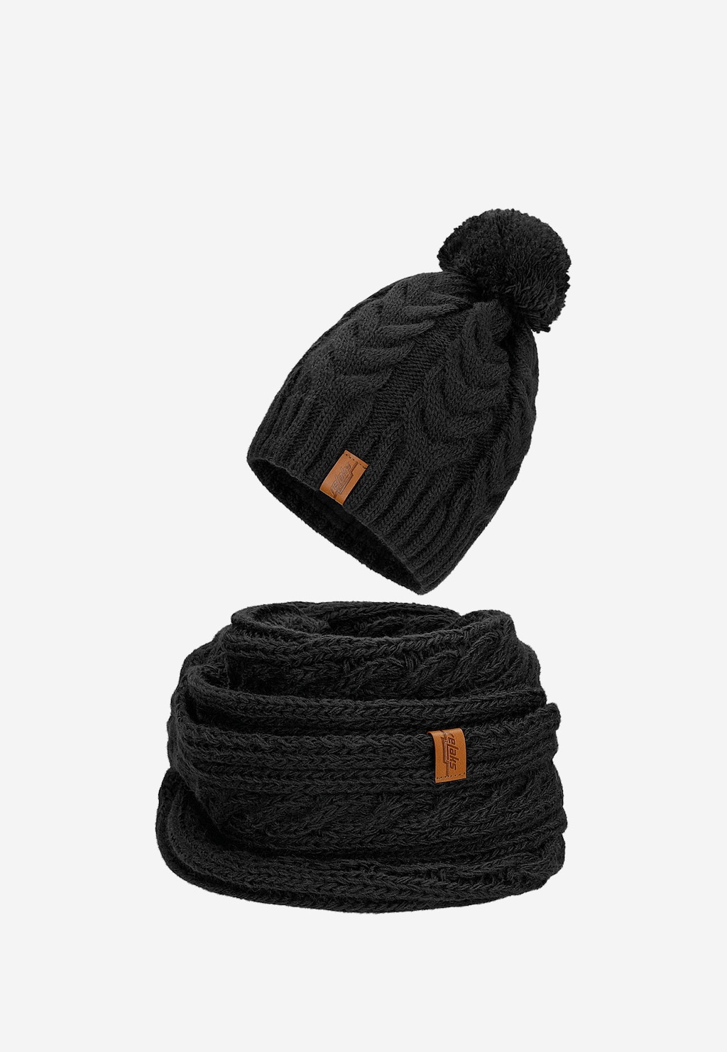 Zimní set RELAKS čepice + šála s příměsí vlny R96017-11 Widok 1