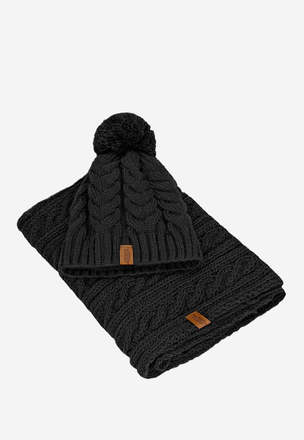 Zimní set RELAKS čepice + šála s příměsí vlny R96017-11 Widok 4