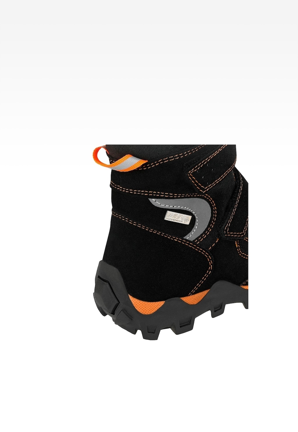 Zateplené kotníkové topánky BARTEK 17292021, čierno-oranžové Widok 7