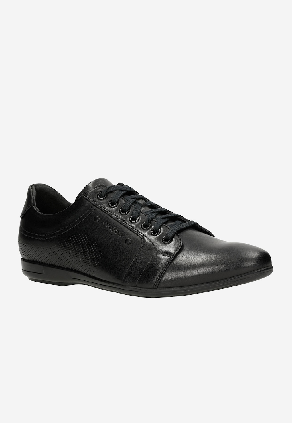 Elegantné tenisky z čiernej lícovej kože 7004-51 Widok 3