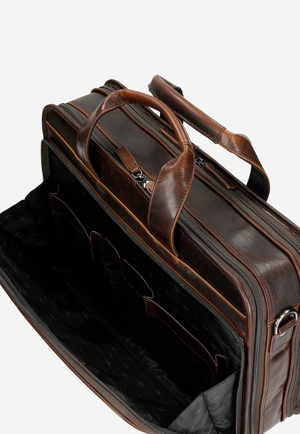 Velká pánská taška v hnědé barvě s množstvím kapes 80072-52 Widok 6