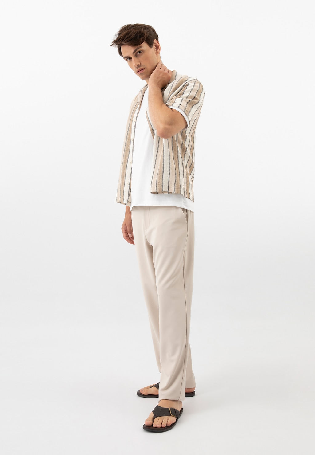 Černé pánské žabky z hladké kůže 32019-52 Widok 7