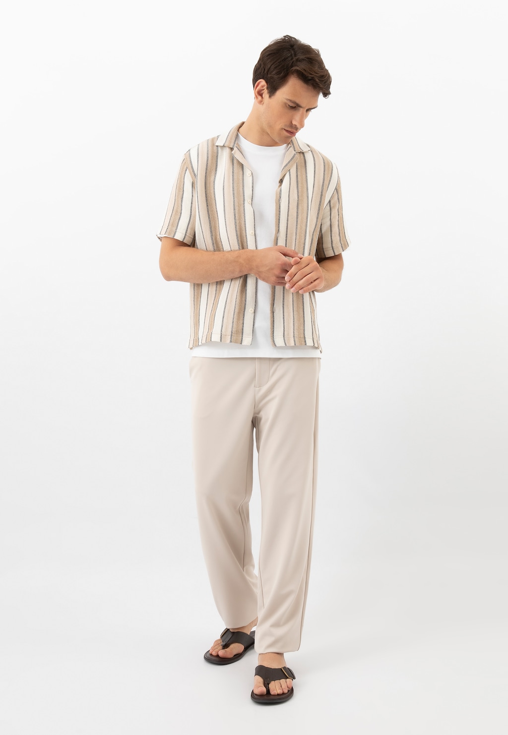 Černé pánské žabky z hladké kůže 32019-52 Widok 8