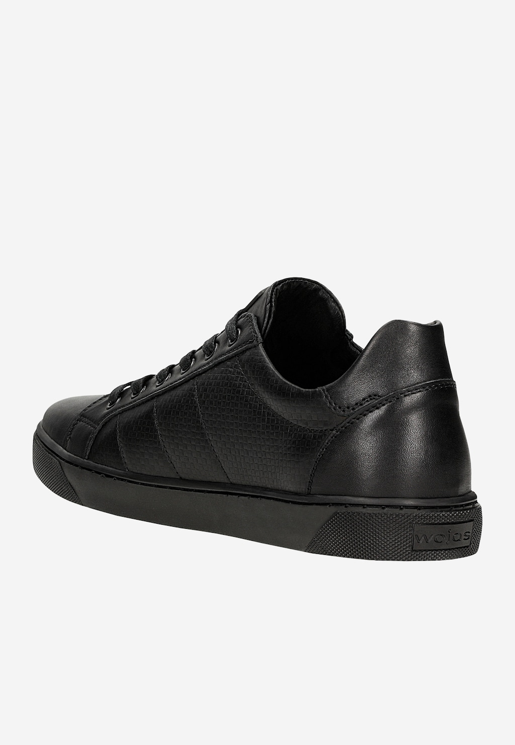 Čierne kožené pánske tenisky s prešívaním 10222-51 Widok 4