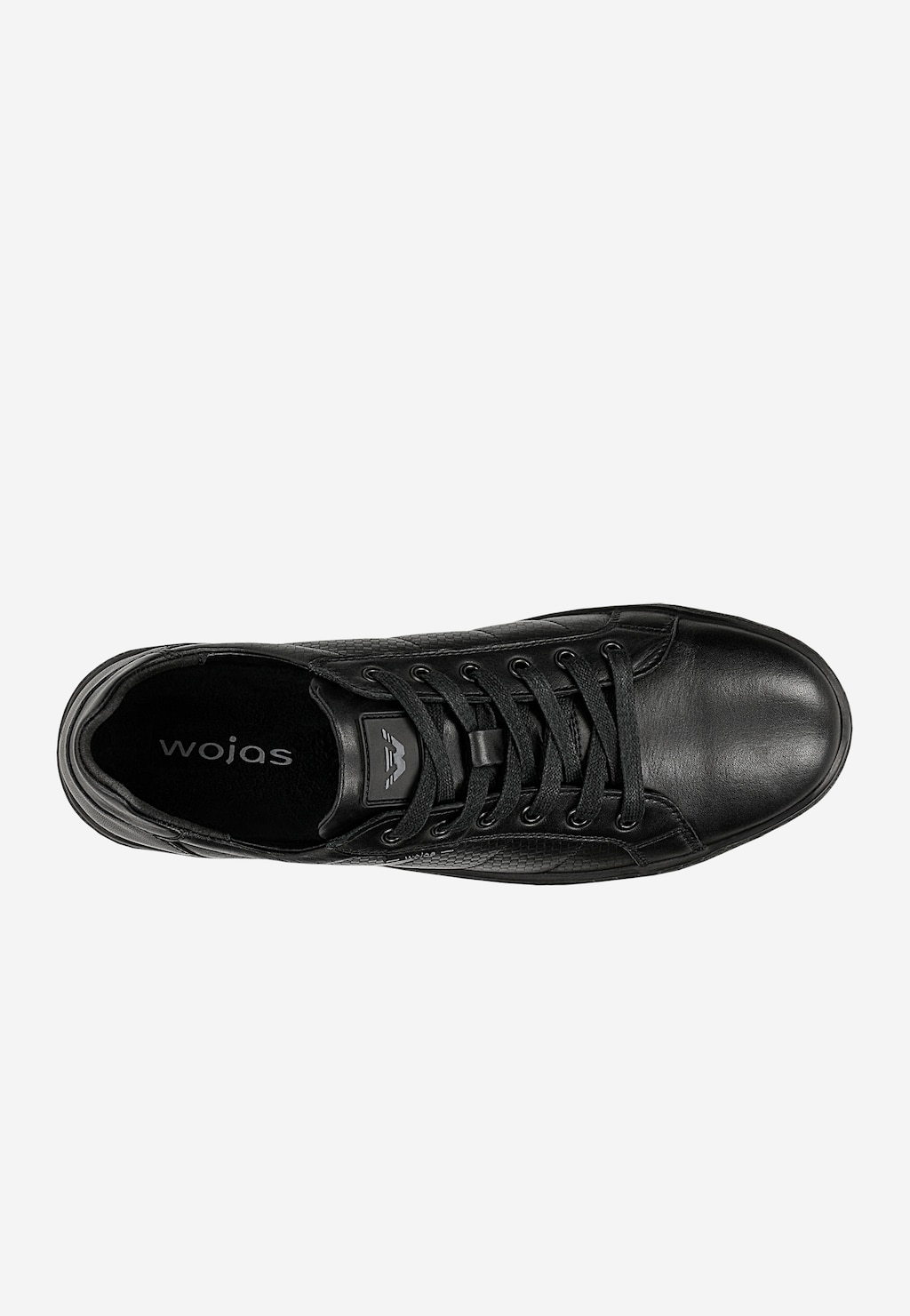 Čierne kožené pánske tenisky s prešívaním 10222-51 Widok 5