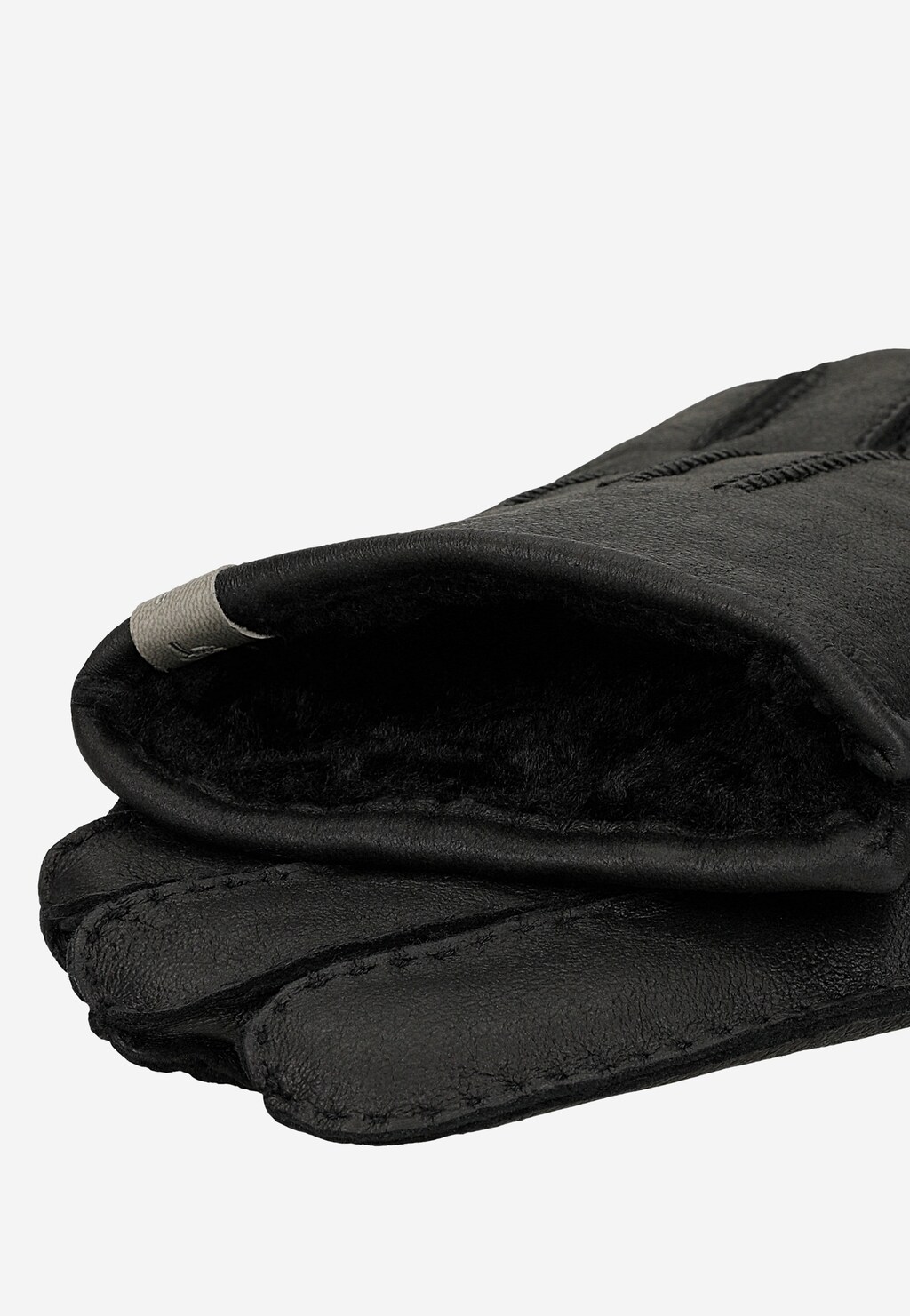 Teplé pánske kožené rukavice s kožušinou R95001-51 Widok 3
