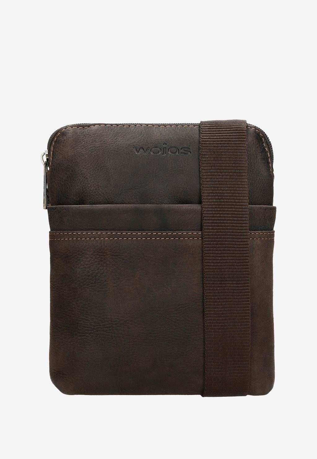 Brązowa torba męska z nubuku olejowanego 80325-22 Widok 2