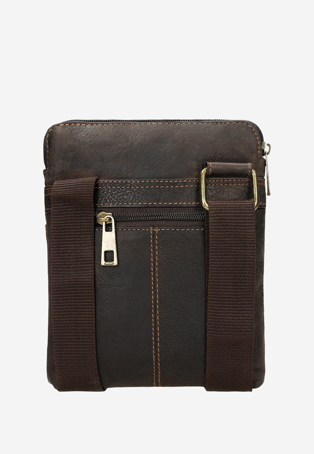 Brązowa torba męska z nubuku olejowanego 80325-22 Widok 4
