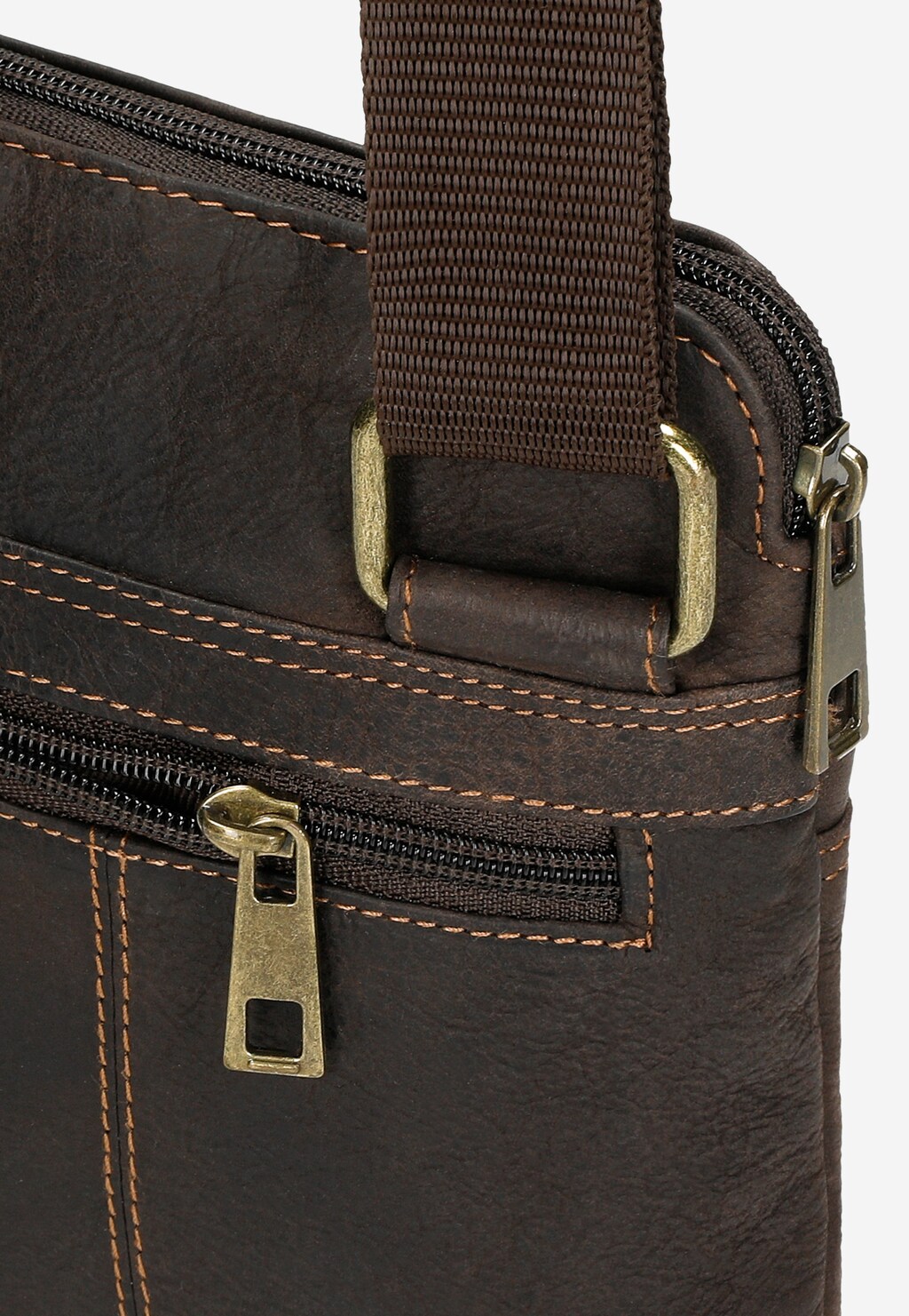 Brązowa torba męska z nubuku olejowanego 80325-22 Widok 8