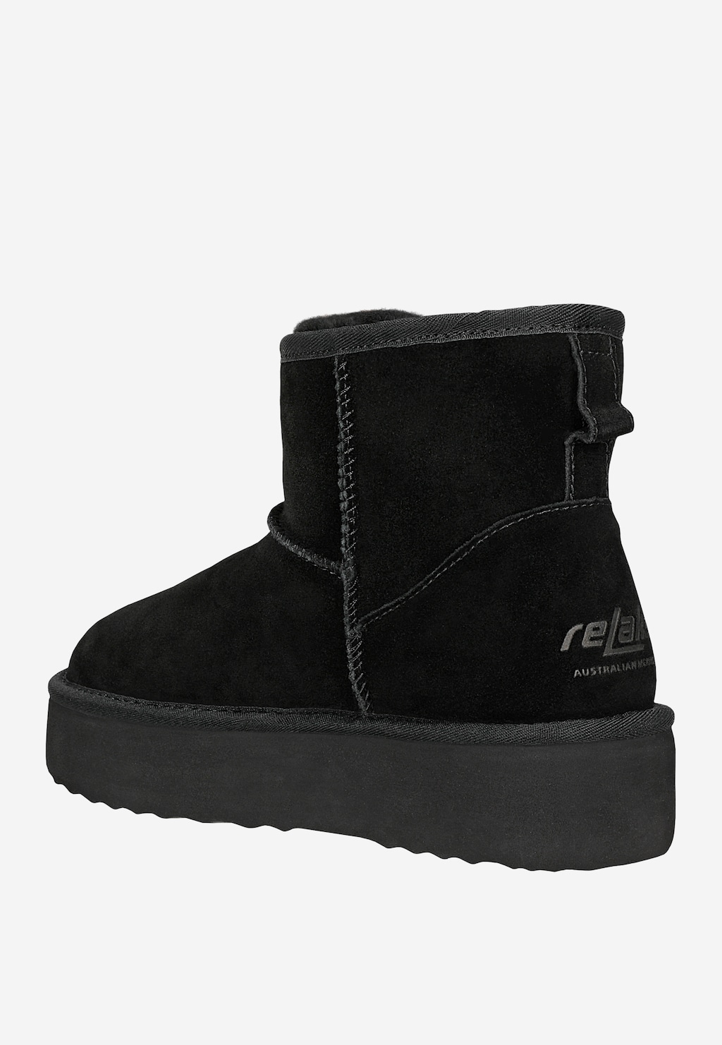 RELAKS kožené snehule na platforme s vnútrom z vlny R55132-61 Widok 3