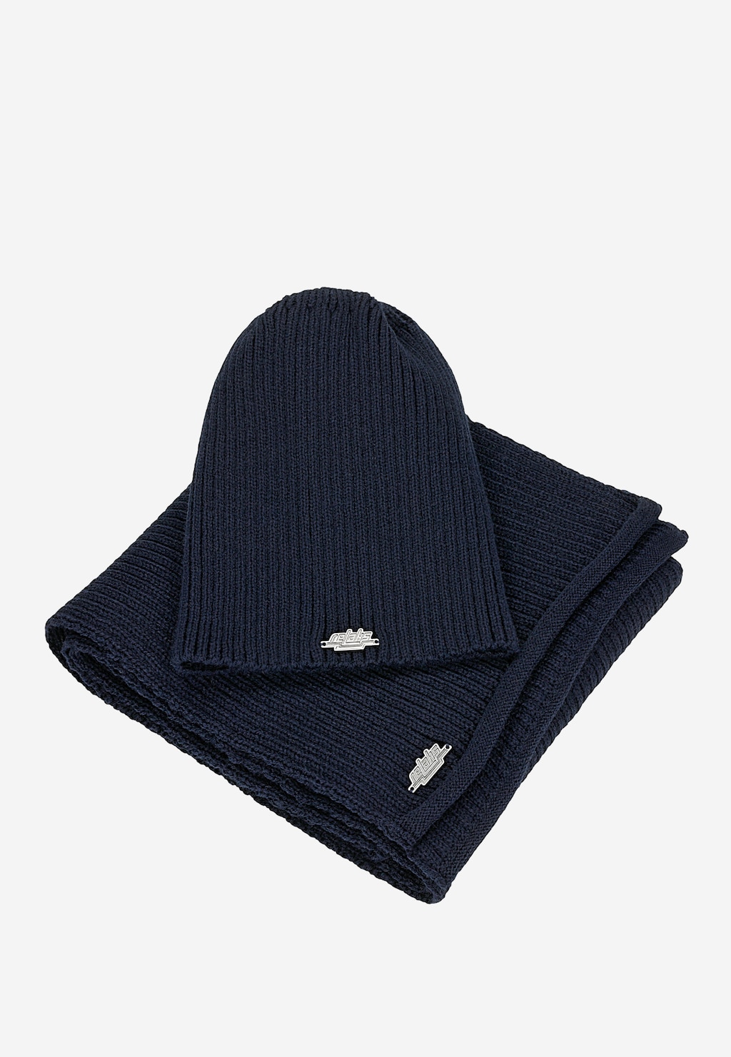 Tmavě modrá sada RELAKS čepice + šála R96022-86 Widok 4