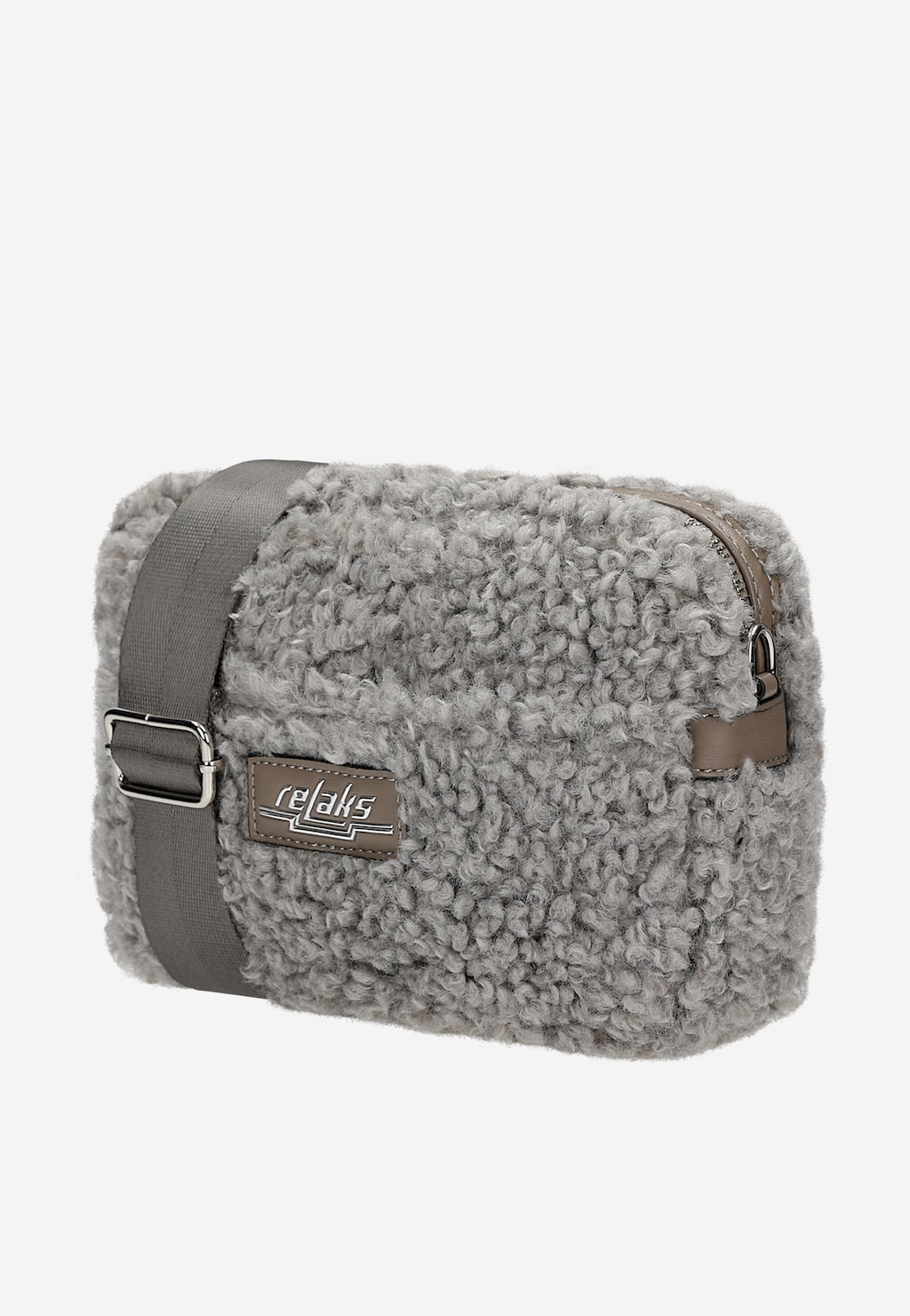 RELAKS malá šedá kabelka z umělé kožešiny R80006-60 Widok 2