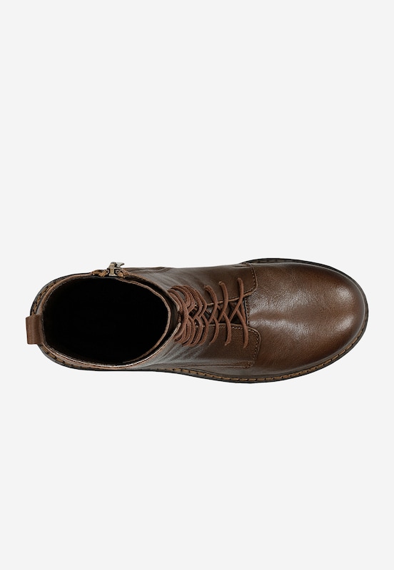 Ocieplane sneakersy męskie ze skóry licowej