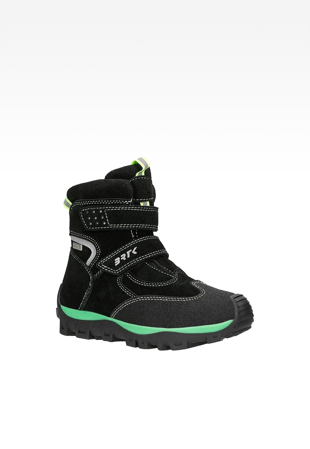 Zateplené kotníkové topánky BARTEK 88007-67, čierna + zelená Widok 2