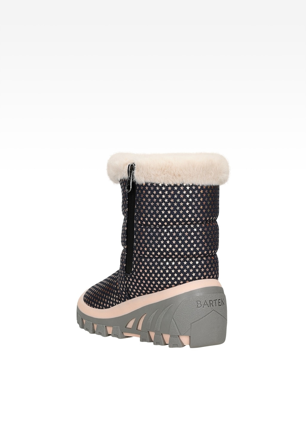 Snehule BARTEK 85001-14, pre dievčatá, béžovo-čierne Widok 3