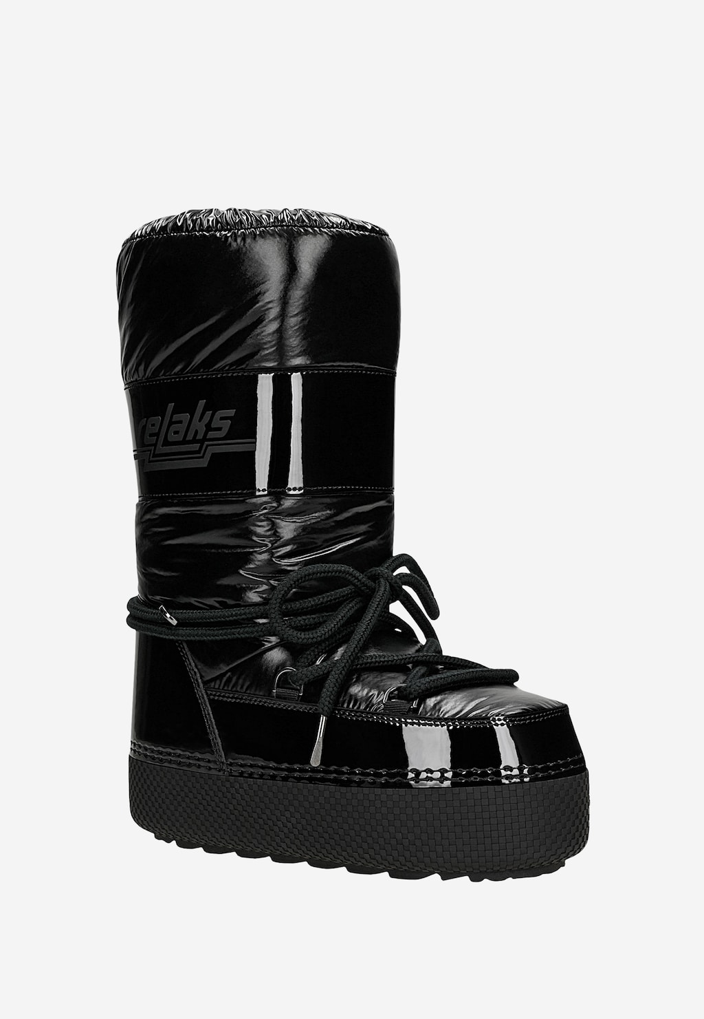 RELAKS vysoké lakované dámské sněhule na masivní podrážce R71003-81 Widok 2