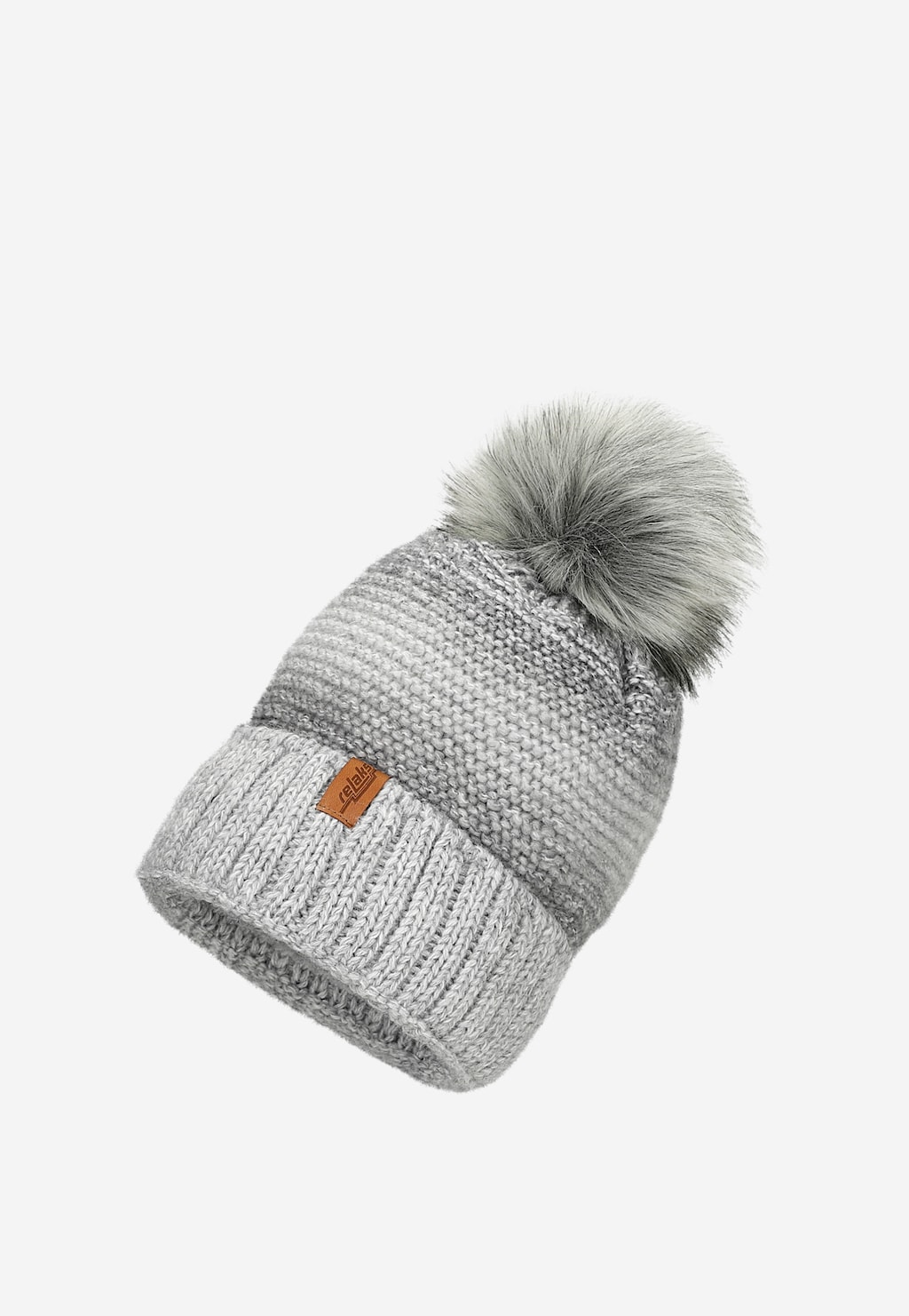 Šedý melírovaný set RELAKS čepice + nákrčník R96021-80 Widok 2