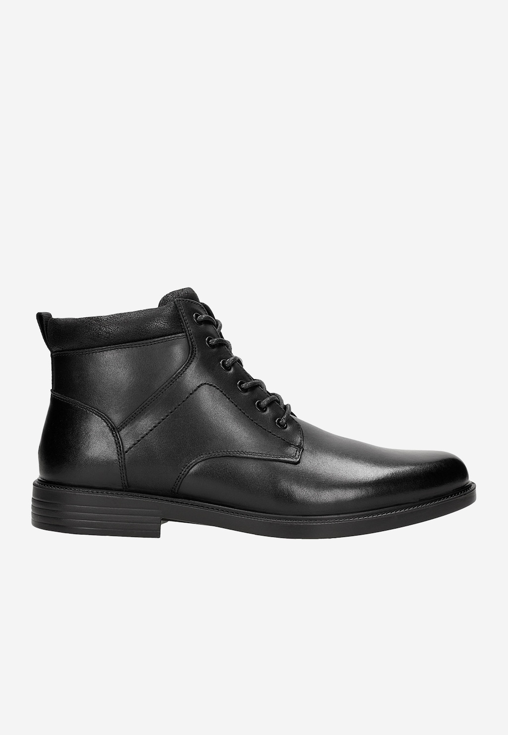 Čierne pánske topánky z hladkej kože a velúrovej kože 24050-71 Widok 2