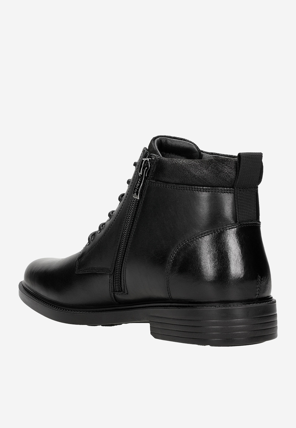 Čierne pánske topánky z hladkej kože a velúrovej kože 24050-71 Widok 4