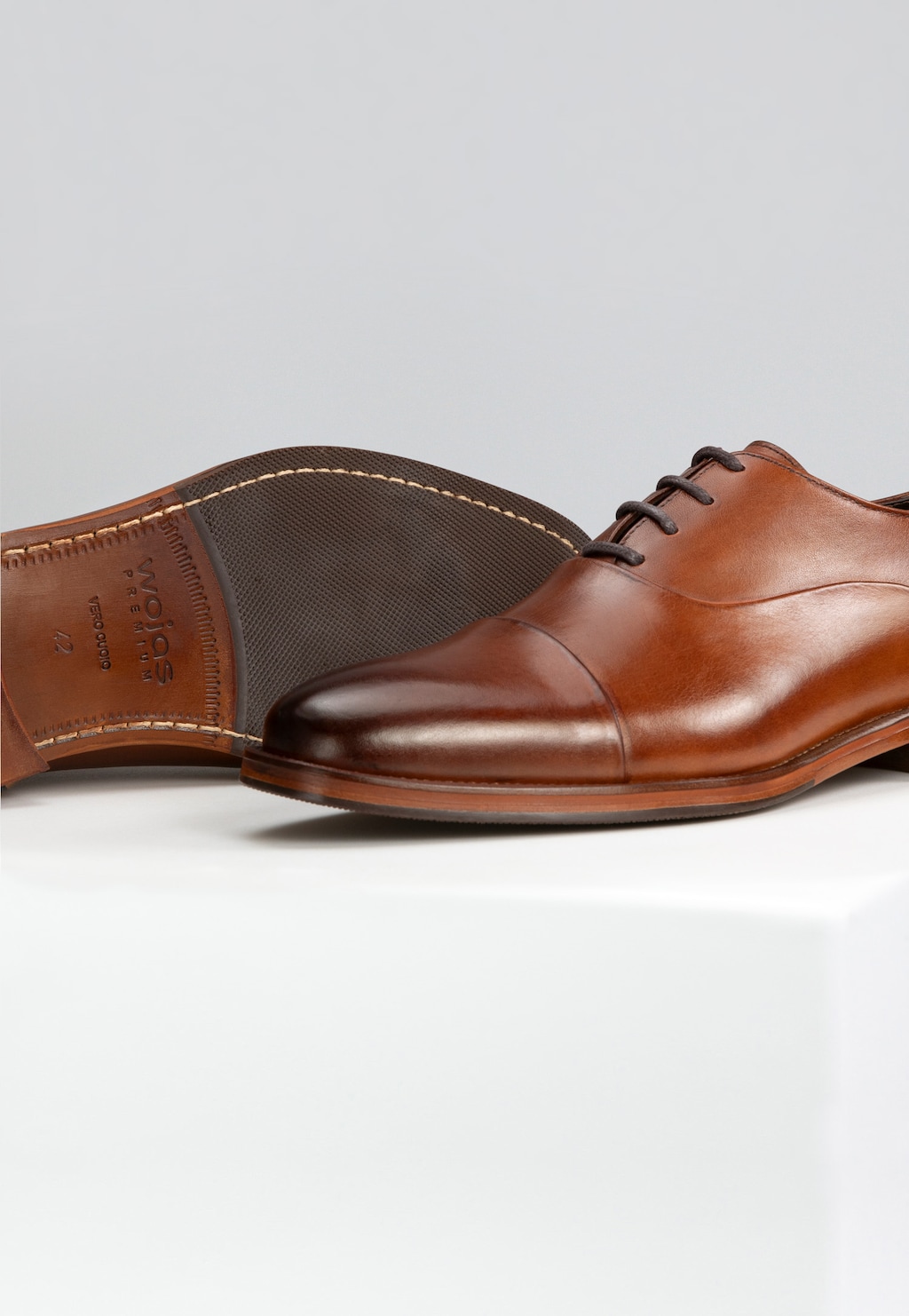 Klasické pánské společenské polobotky PREMIUM z hladké kůže 10187-52 Widok 4