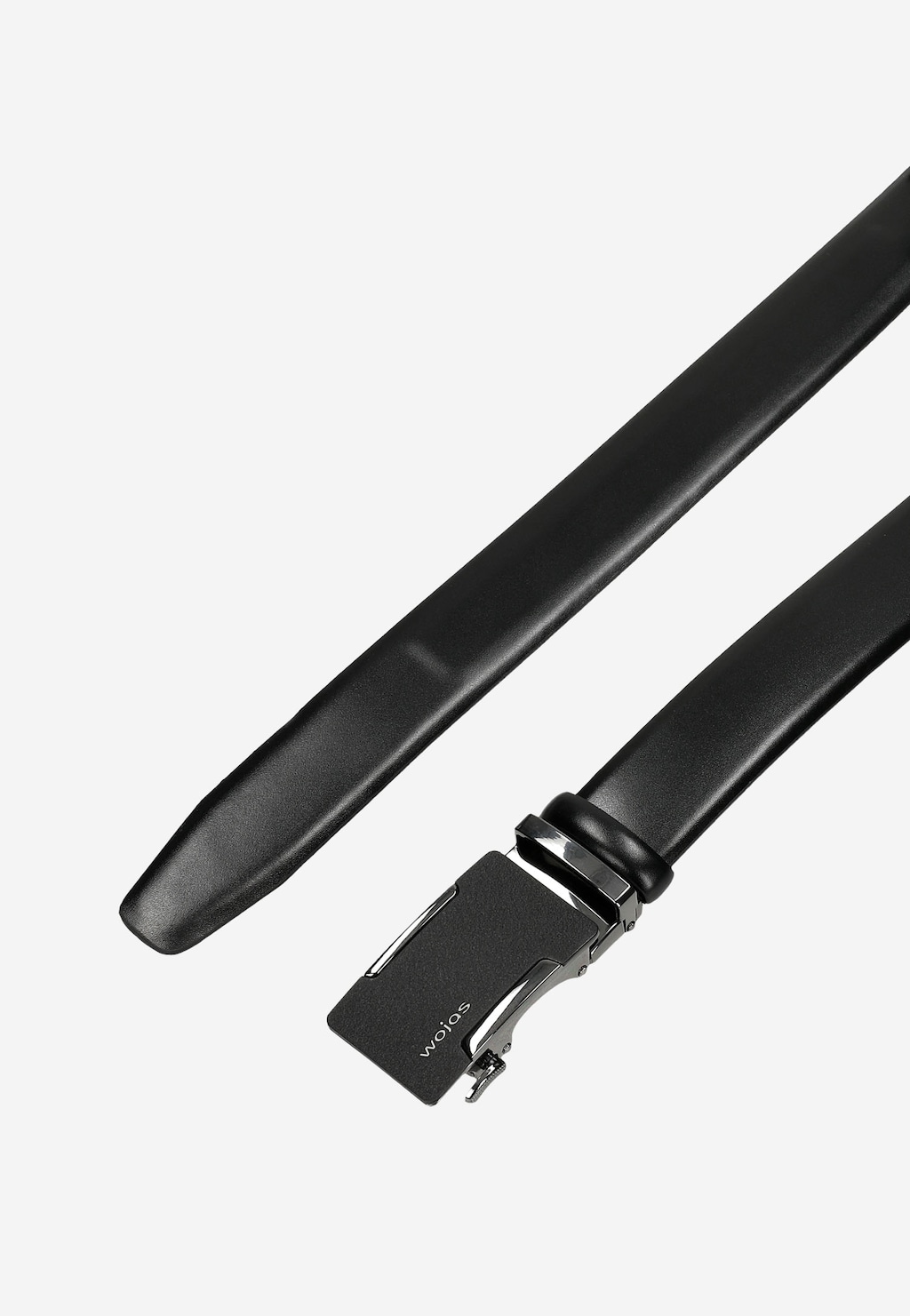 Černý pánský pásek s plnou přezkou 93070-51 Widok 5