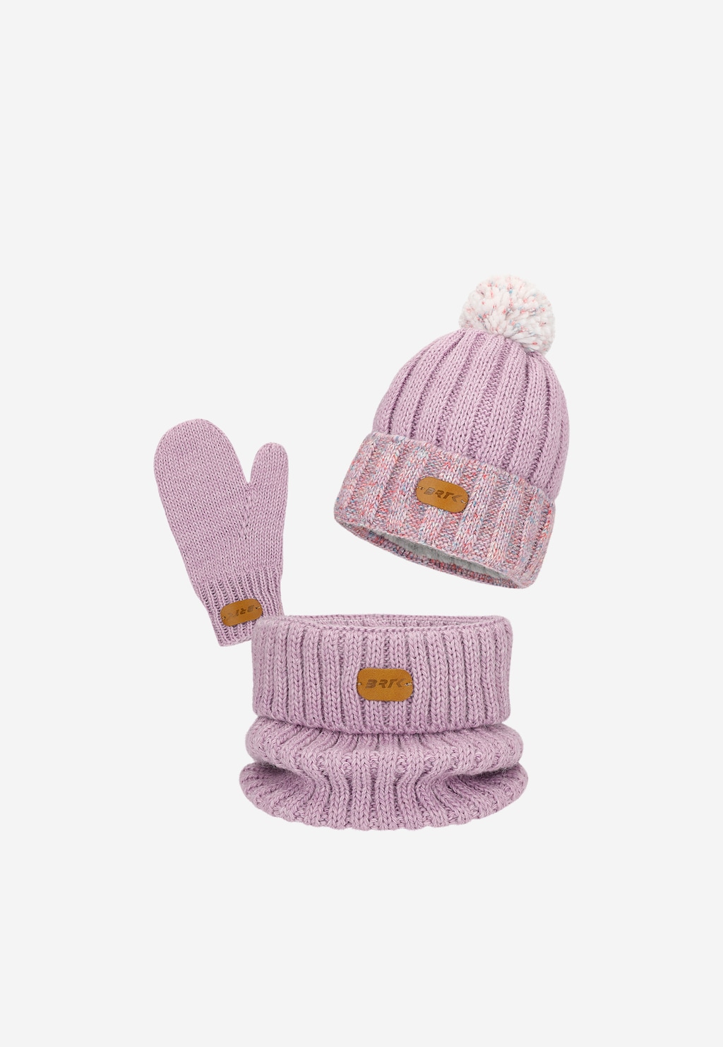 Farebný zimný set BARTEK 85600-16 čiapka + nákrčník + rukavice Widok 1
