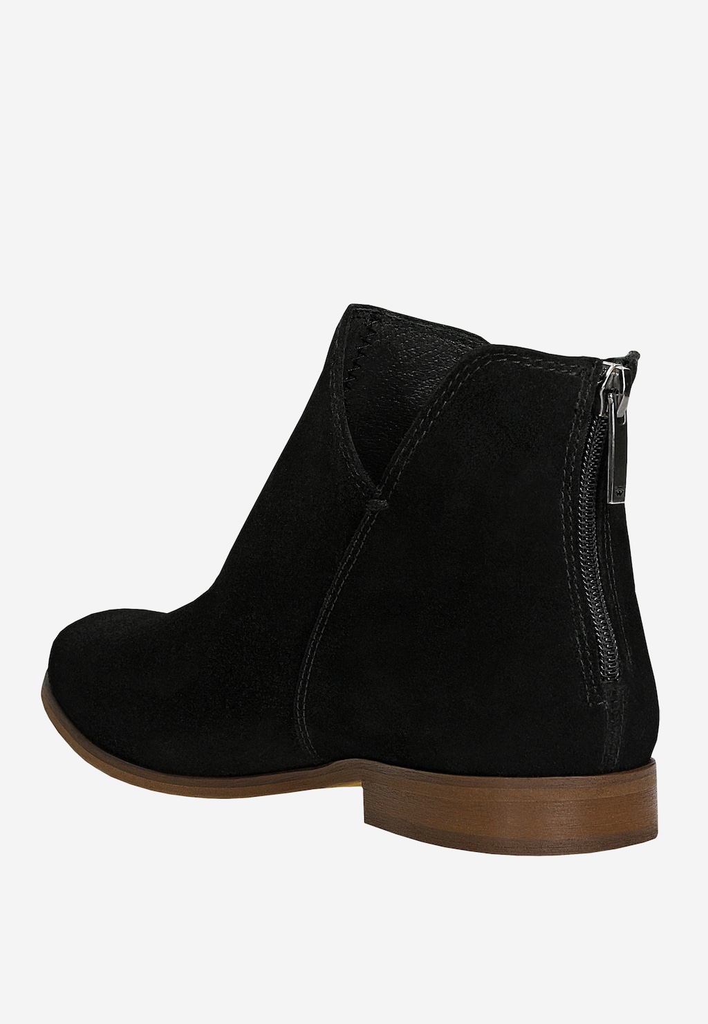 Čierne dámske členkové topánky na hnedej podrážke 55002-61 Widok 4