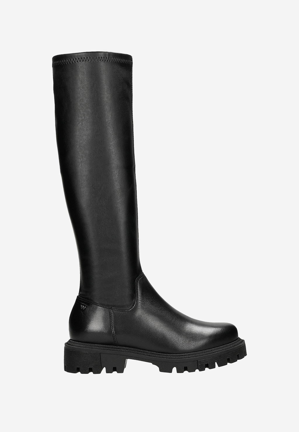 Dámske čierne kožené čižmy po kolená 71049-81 Widok 2
