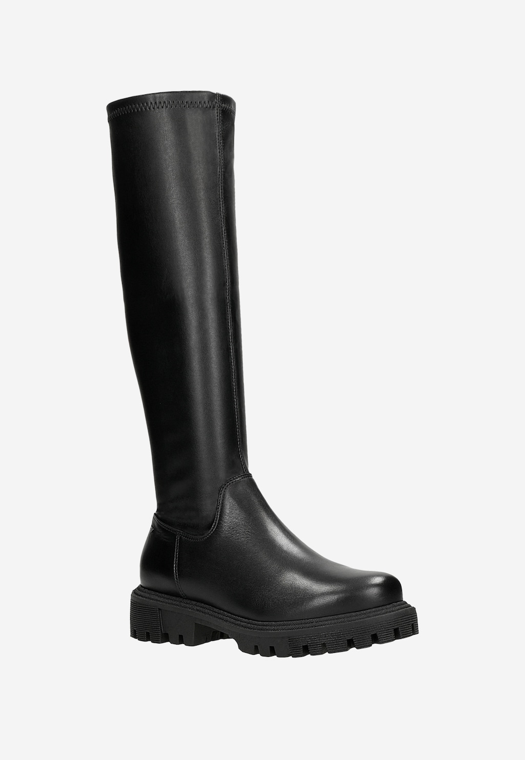 Dámske čierne kožené čižmy po kolená 71049-81 Widok 3