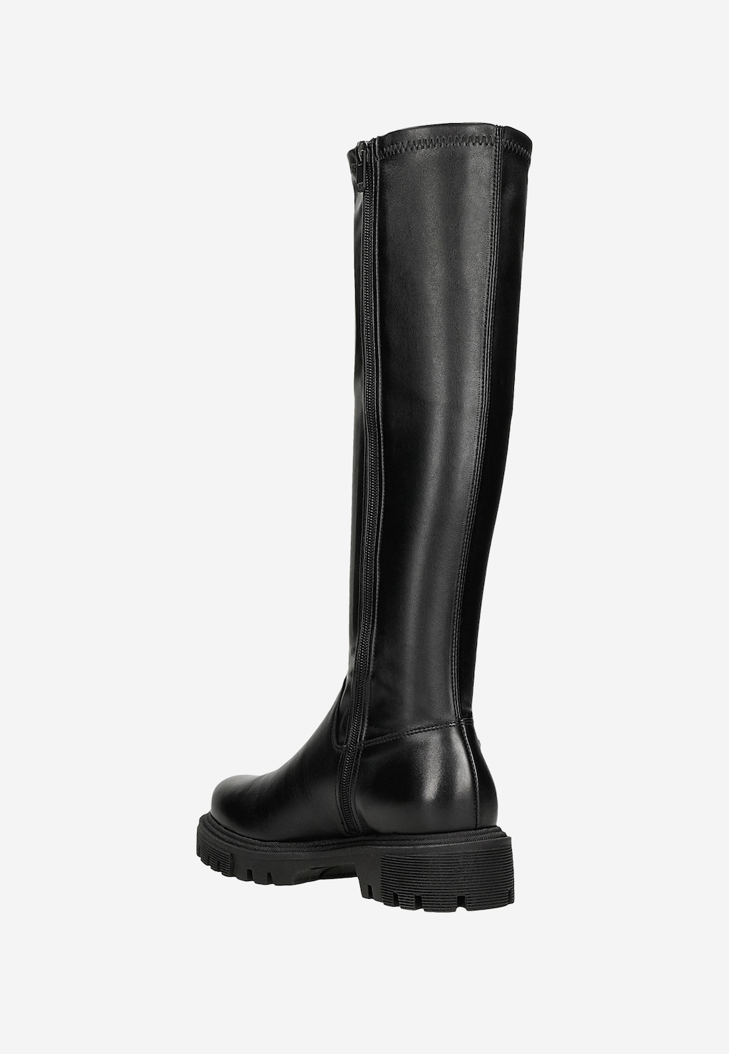 Dámske čierne kožené čižmy po kolená 71049-81 Widok 4