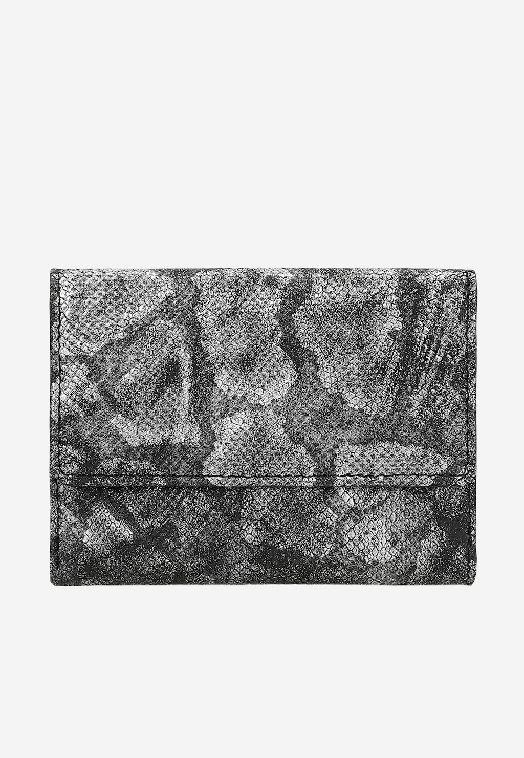 Malá strieborno-čierna dámska peňaženka so zvieracím vzorom 91099-69 Widok 4