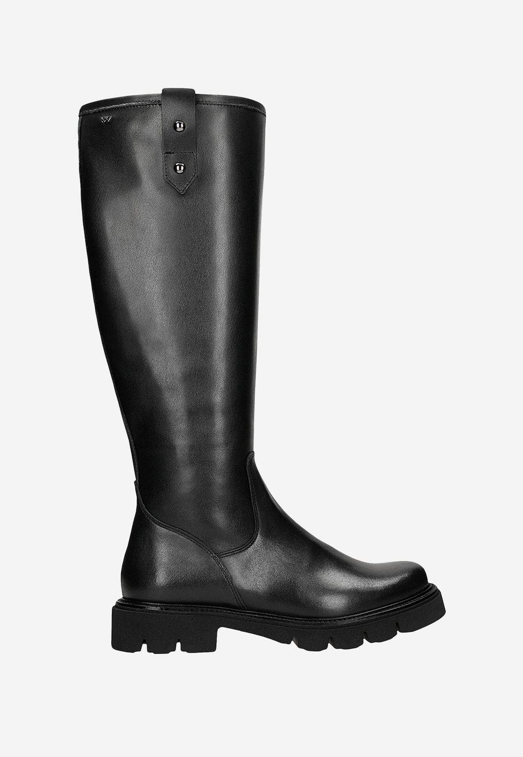 Černé kožené kozačky na masivní podrážce 71062-51 Widok 2