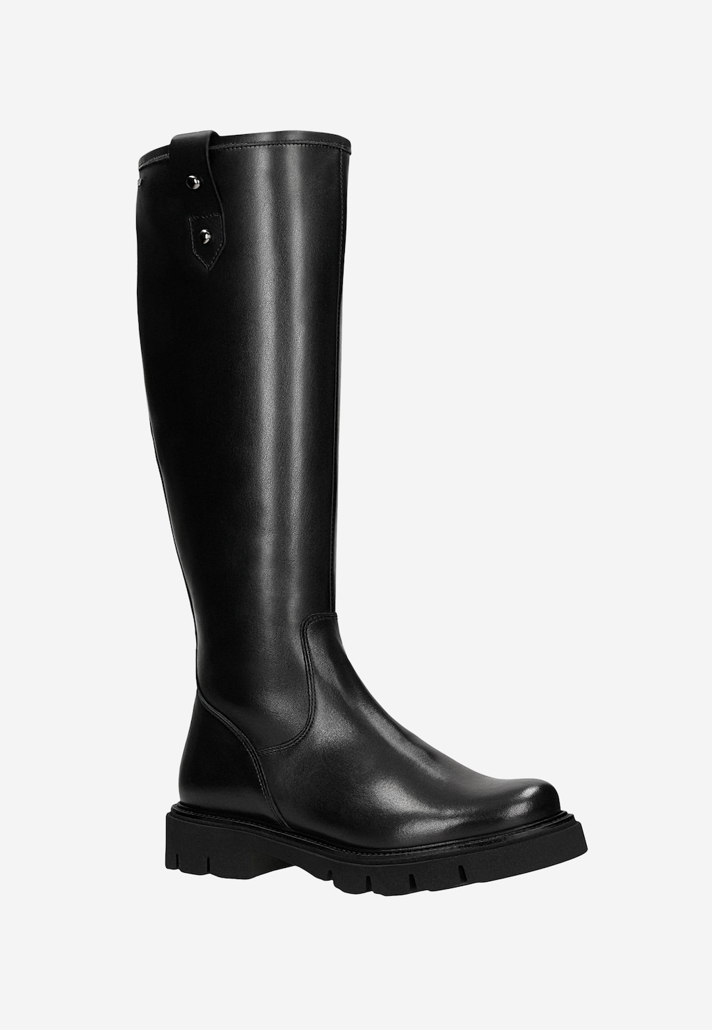 Černé kožené kozačky na masivní podrážce 71062-51 Widok 3