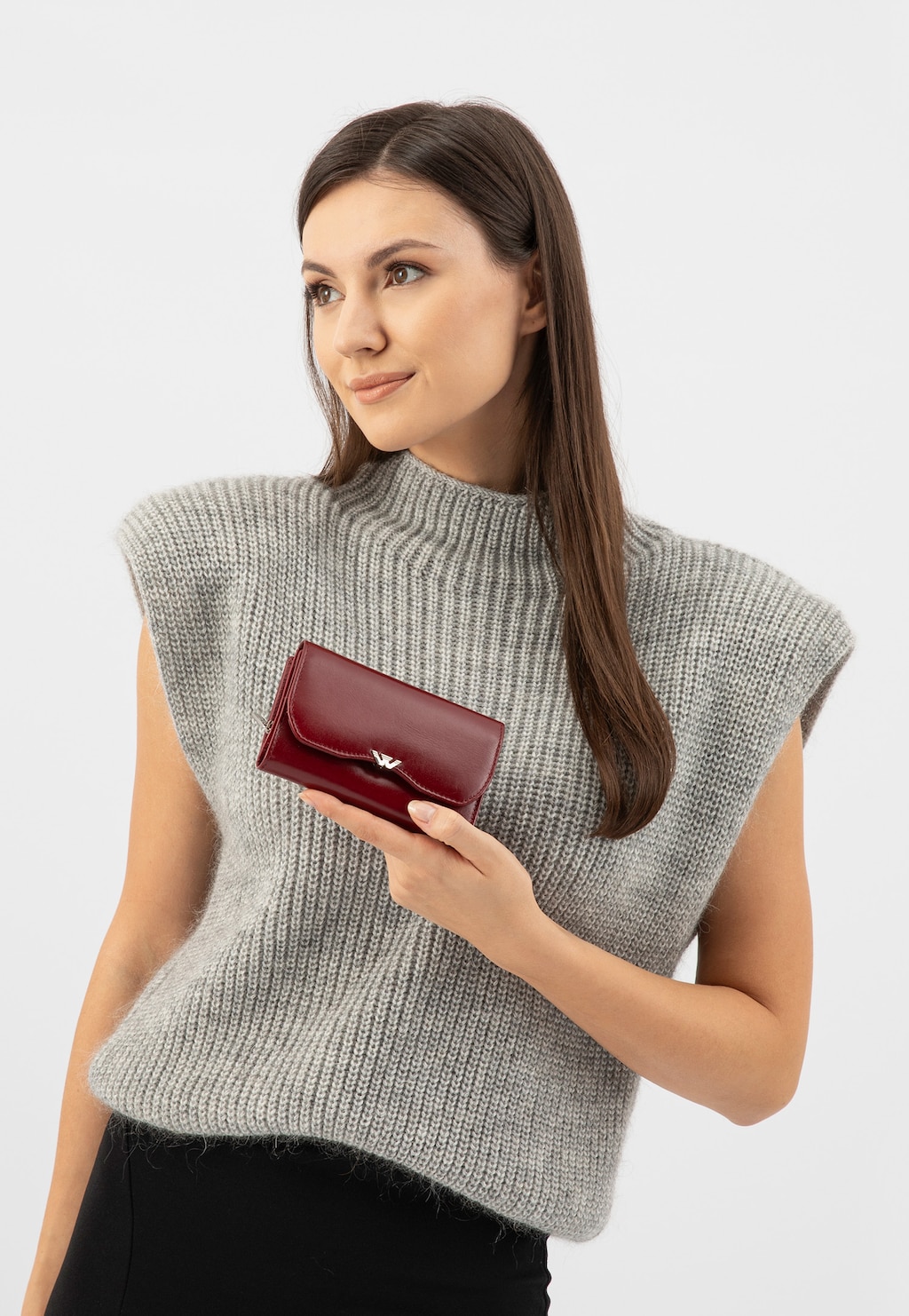 Červená dámská kožená peněženka 91095-55 Widok 1