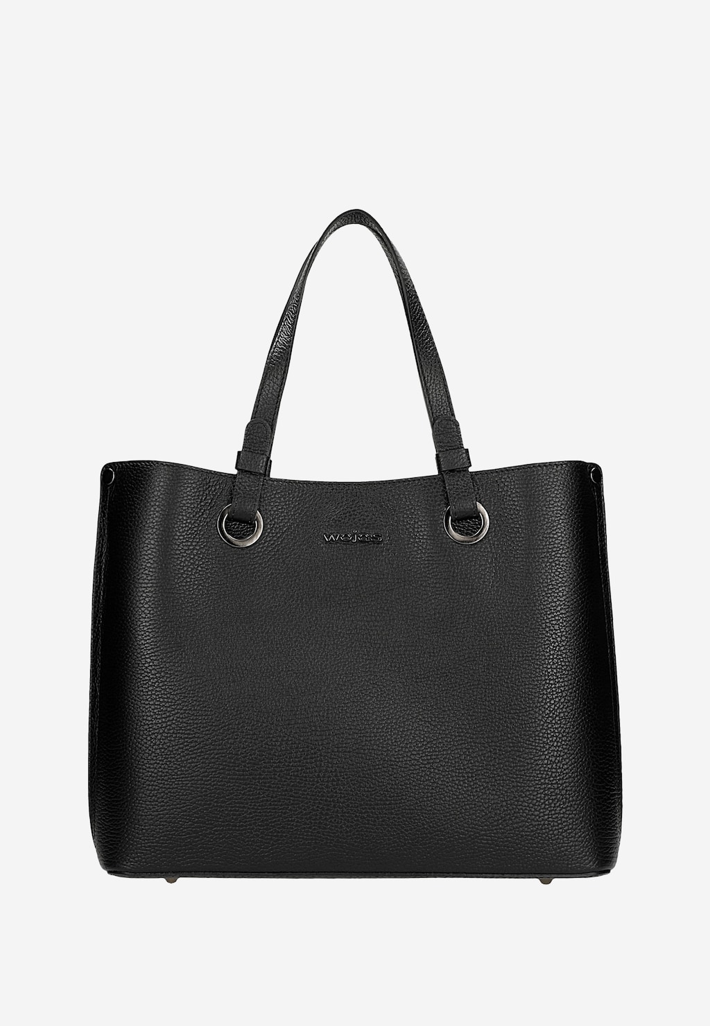 Veľká čierna kožená dámska kabelka 80427-51 Widok 2