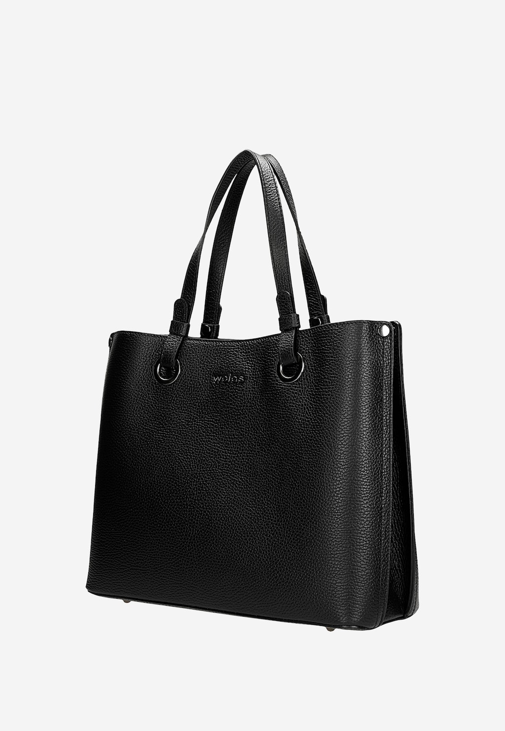 Veľká čierna kožená dámska kabelka 80427-51 Widok 3