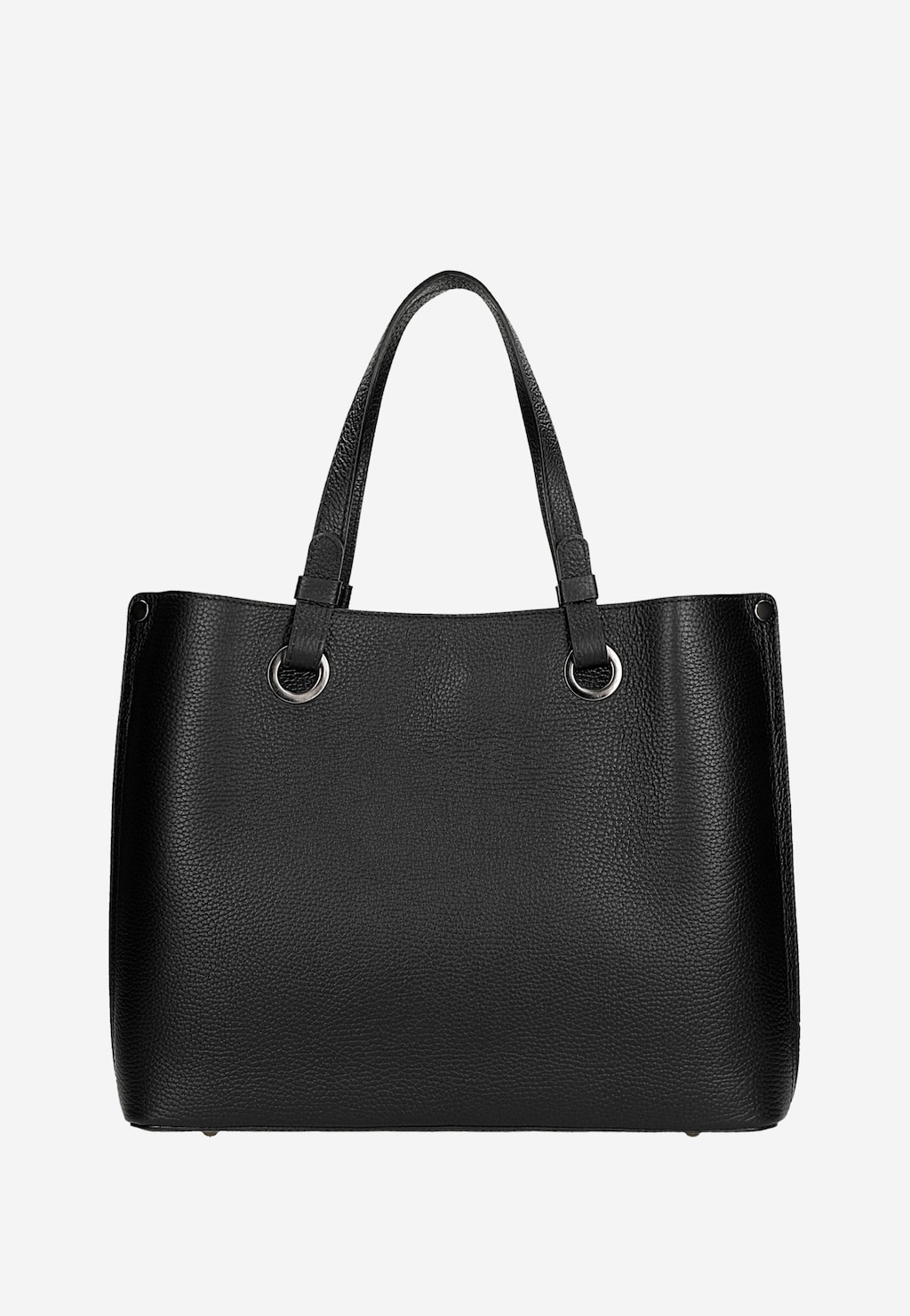 Veľká čierna kožená dámska kabelka 80427-51 Widok 4