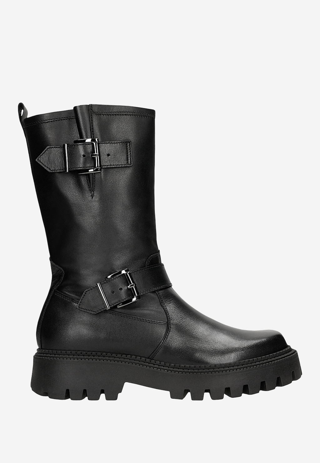 Černé dámské bikery z hladké kůže 55285-51 Widok 2