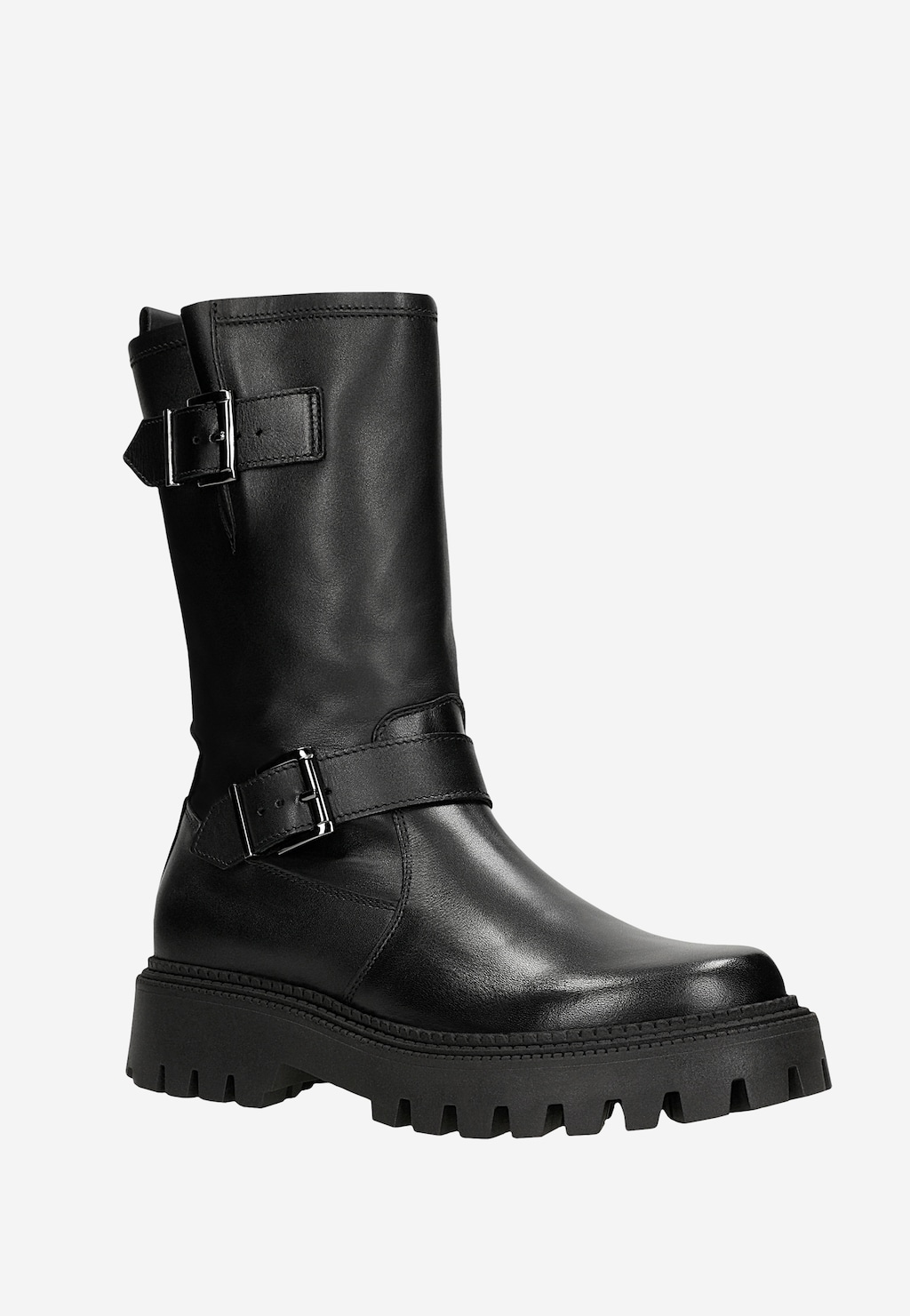 Černé dámské bikery z hladké kůže 55285-51 Widok 3